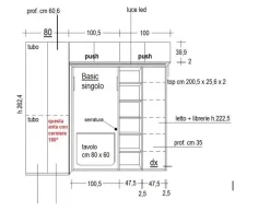 Cameretta Trasformabile   con letti a scomparsa in offerta^Spinelli Best