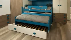La casa moderna Cameretta Twett  con letto a ponte scontata- Camerette