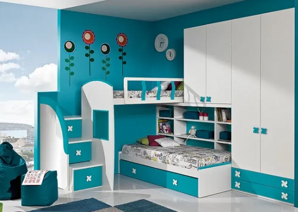 Giessegi Cameretta Uno per tutti di in laccato opaco a prezzo scontato- Camerette