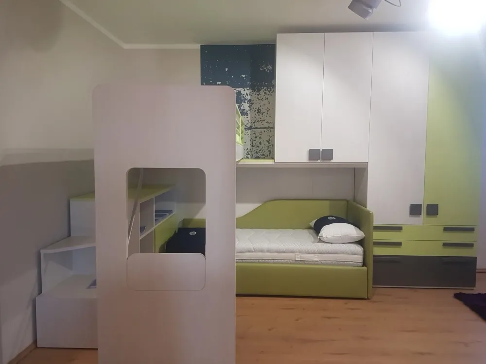 Cameretta Vip con soppalco scorrevole e terzo letto SCONTATA^Dielle Best