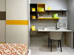 Moretti Compact Camerette Cameretta Young con letto una piazza e mezza in offerta- Camerette