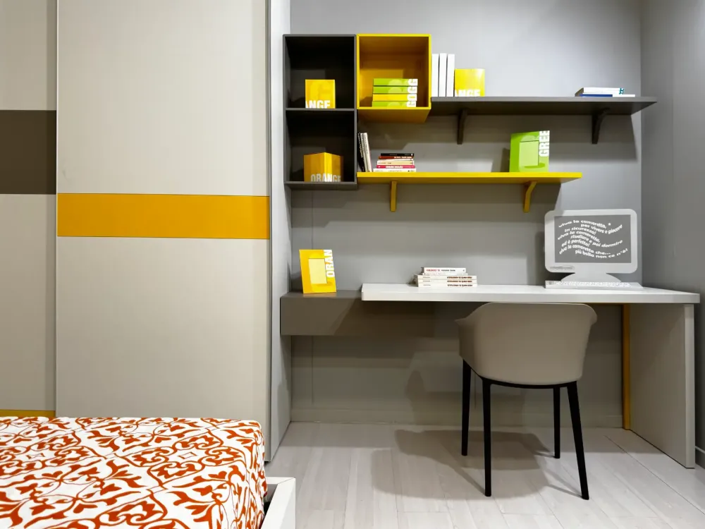 Moretti Compact Camerette Cameretta Young con letto una piazza e mezza in offerta- Camerette