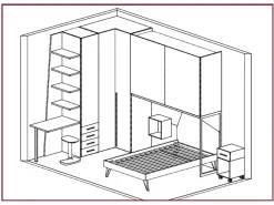 New Cameretta Young yc313  con letto a ponte scontata Camerette