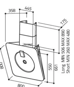 Cappa Skin wh/f/80 marca  a prezzi outlet^Elica Outlet