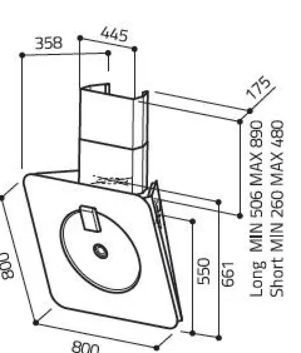 Cappa Skin wh/f/80 marca a prezzi outlet^Elica Outlet