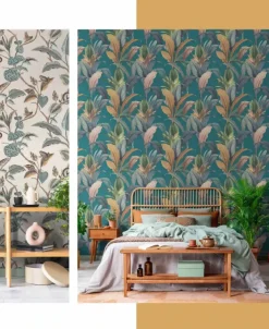 Hot Carta da parati Floreale  per camera da letto sconto -50% Carta Da Parati