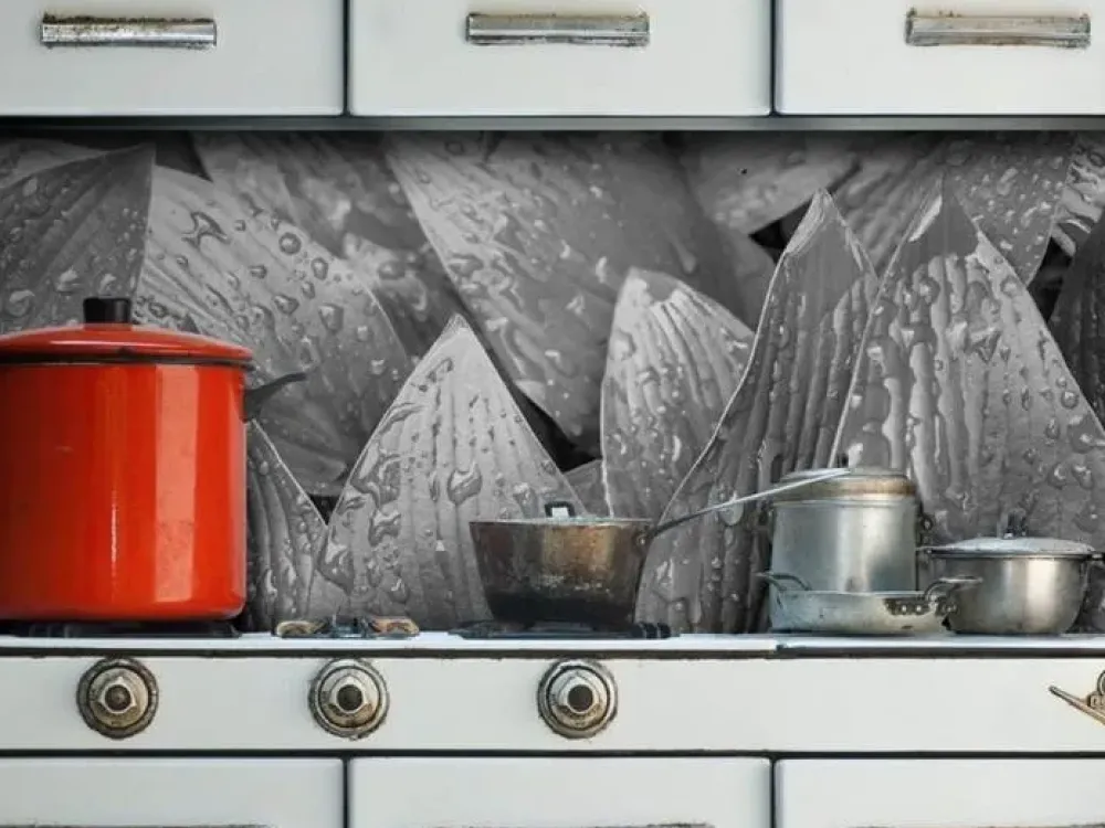 Artigianale Carta da parati modello Art kitchen per cucina in Offerta Outlet- Carta Da Parati