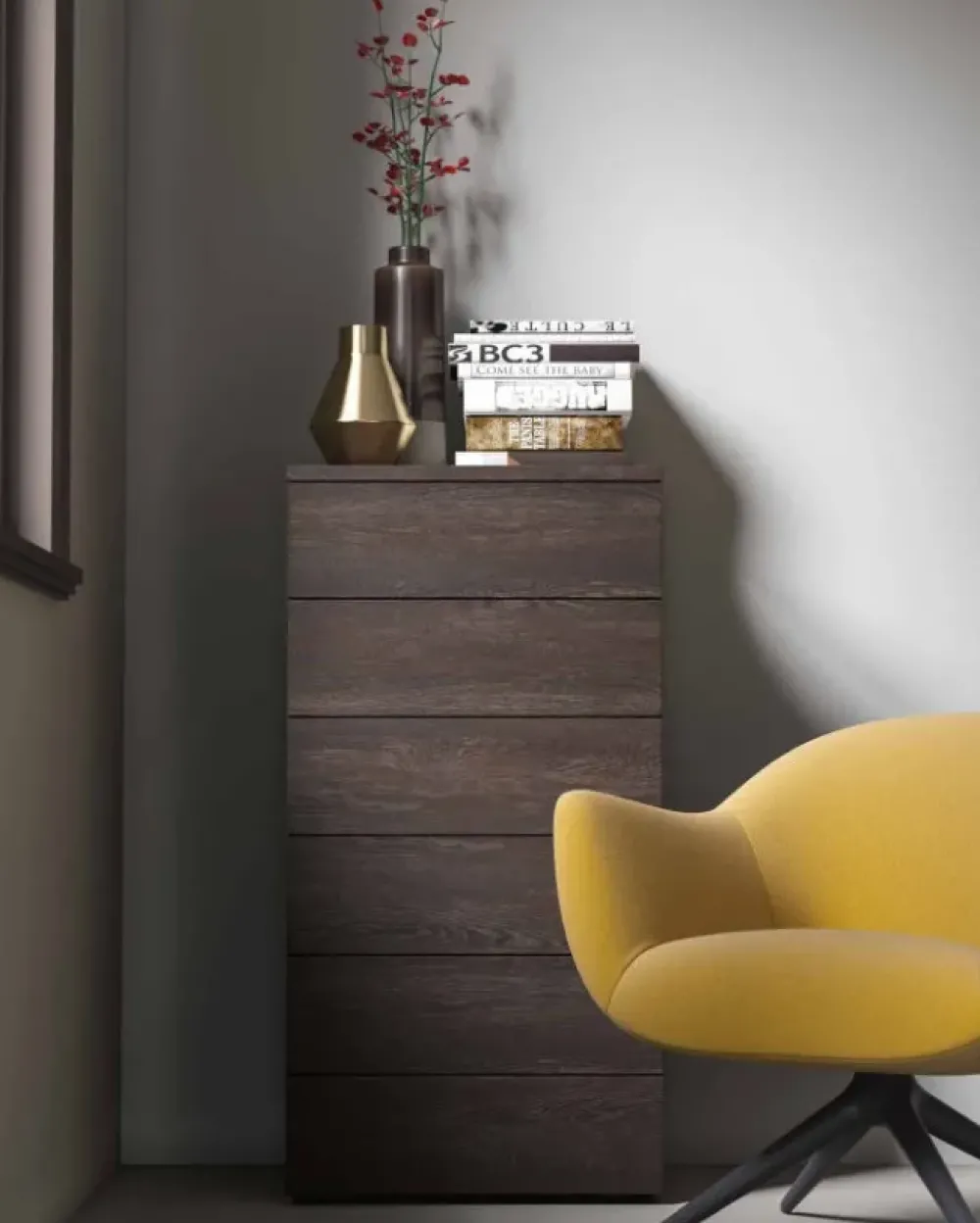 New Cassetiera modello Simple in Laminato in Offerta Outlet Cassettiere