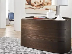 Sangiacomo Cassettiera Babila di in legno. Prezzo scontato. Curva e bella.- Cassettiere