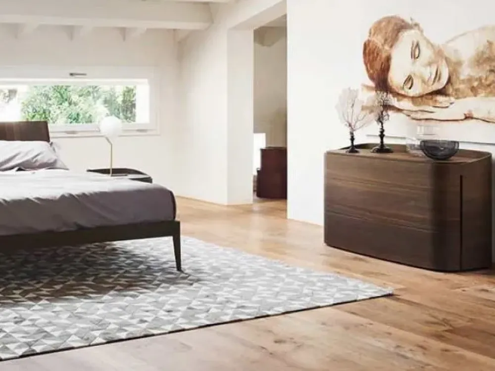 Sangiacomo Cassettiera Babila di in legno. Prezzo scontato. Curva e bella.- Cassettiere