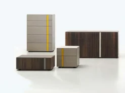 Sangiacomo Cassettiera in Laccato opaco Abaco settimanale con gola in Offerta Outlet- Cassettiere