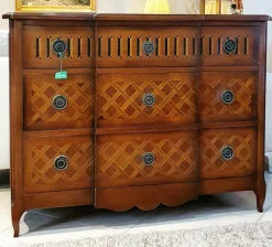 Discount Cassettiera in Legno Cassettone con intarsi a prezzo scontato Cassettiere