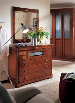 Artigianale Cassettiera in Legno Modello quadrifogli a prezzo Outlet- Cassettiere