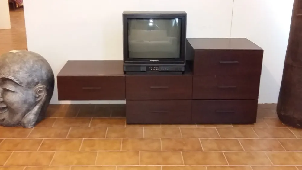 Collezione esclusiva CASSETTIERA SFALSATA MODERNA IN LAMINATO SCONTATA DEL -50%- Cassettiere