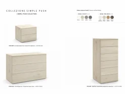 ZG Mobili Cassettiera Simple push in Laminato a prezzi convenienti- Cassettiere