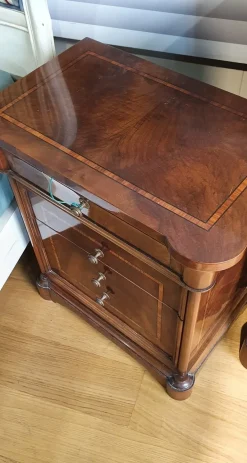 Artigianale Cassettiera Stile '800 in piuma di noce in Legno a prezzi convenienti- Cassettiere