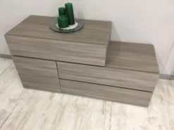 Santalucia Comò e comodini di Santa Lucia finiture Rovere Grigio- Cassettiere