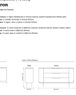 Golden Night Comò Iron in legno a prezzo ribassato- Cassettiere