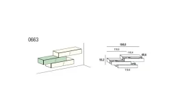 Comodino Como' 0663 di scontato del 22%^Lago Best