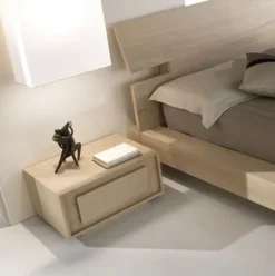 Comodino Comodino 1 cassetto rovere scontato per una camera da letto design Comodini