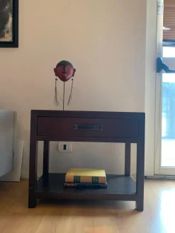 Comodino Comodino rovere moro di a PREZZI OUTLET^Artigianale Best