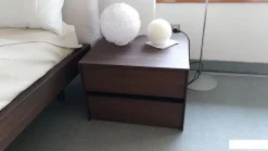 Comodino modello Comodini pitagora in laminato noce 72 a PREZZI OUTLET^NovaMobili New