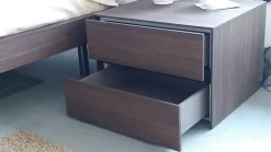 Comodino modello Comodini pitagora in laminato noce 72 a PREZZI OUTLET^NovaMobili New