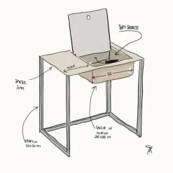 Comodino Taschino 643 -   a prezzo scontato^Zanotta Discount