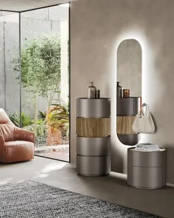 Mobilgam Comodino Tolo comodino tondo di scontato del 18%- Comodini