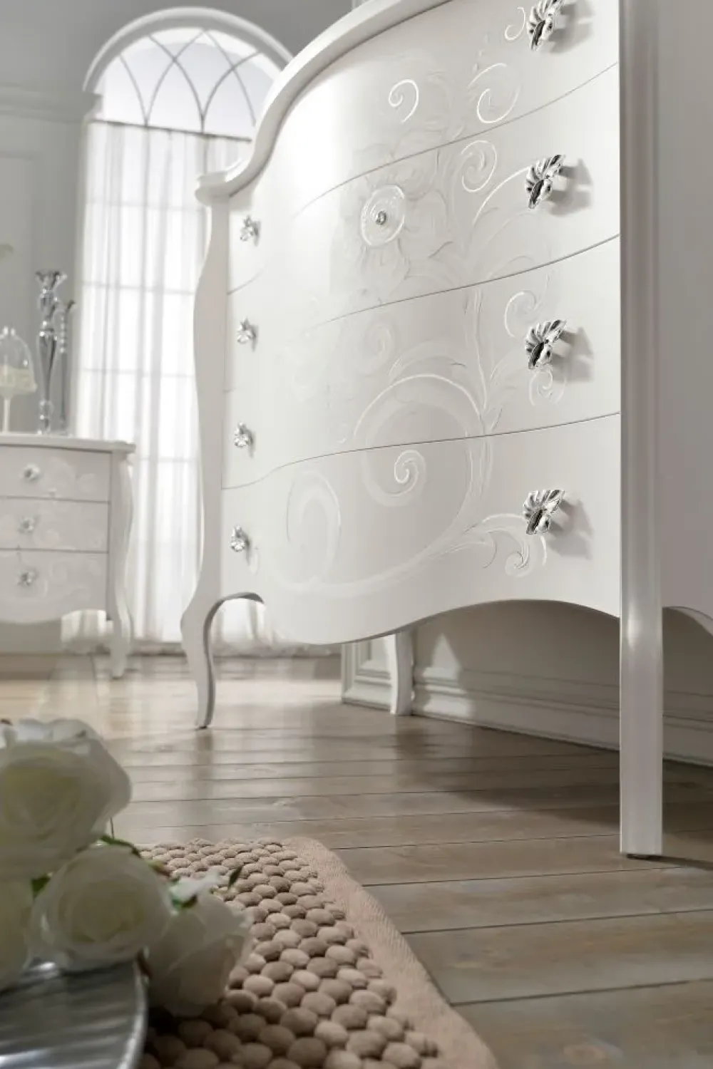 Artigianale Comodino Trittico fiore a prezzo scontato- Comodini