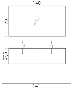 Bagno moderno sospeso scontato del -41 %^Compab Outlet