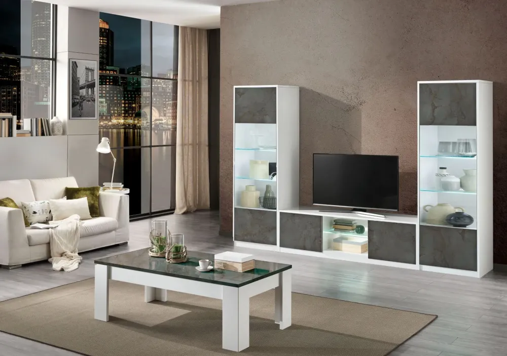 Artigianale Composizione per il living modello Soggiorno giada comp.02 di in Offerta Outlet- Soggiorni Completi