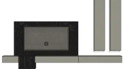 Caccaro Composizione per il living modello Wallover di a prezzo Outlet- Soggiorni Completi