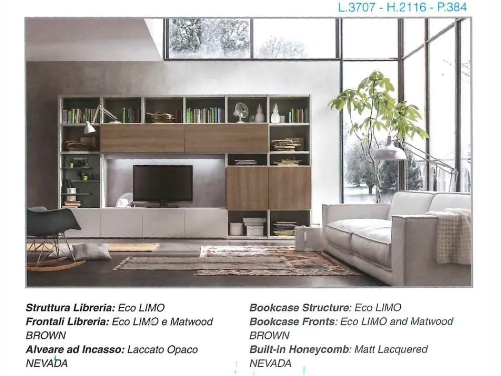 Online Composizione per il soggiorno modello Integra di in Offerta Outlet Soggiorni Completi