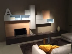 Pianca Composizione per la zona giorno modello Spazio di in Offerta Outlet- Soggiorni Completi