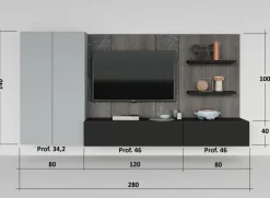 Composizione per la zona giorno modello Skyline  di a prezzo Outlet^Astor Mobili Clearance