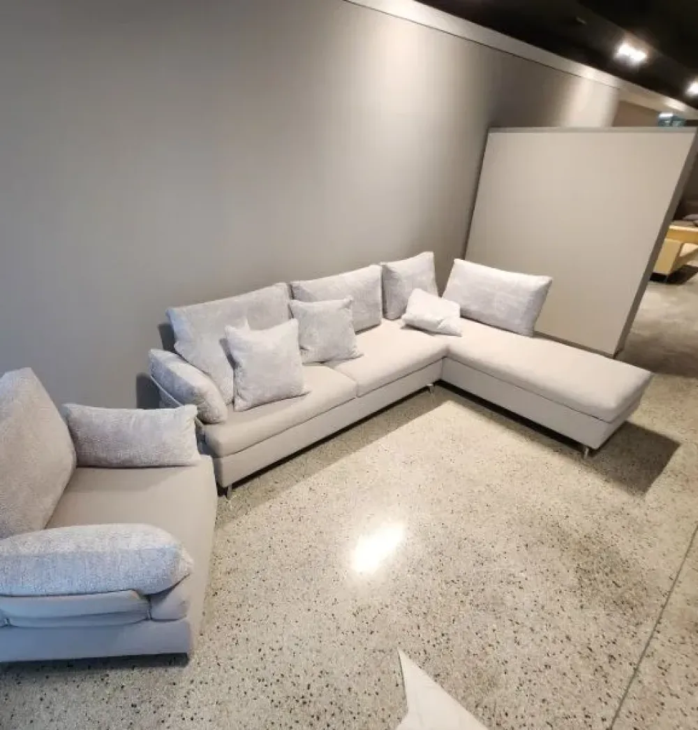 Con penisola Divano pronta consegna in fibralatex PREZZI OUTLET sconto 40%^Md work New