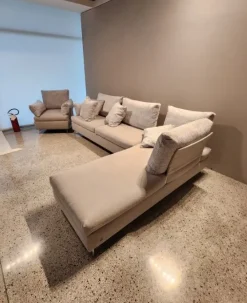 Con penisola Divano pronta consegna in fibralatex PREZZI OUTLET sconto 40%^Md work New