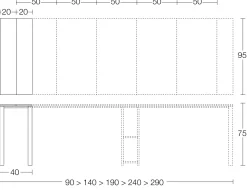 Altacom Consolle allungabile Quad a PREZZI OUTLET- Consolle