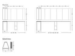 Consolle allungabile Quad in legno a prezzo Outlet^Altacom Clearance