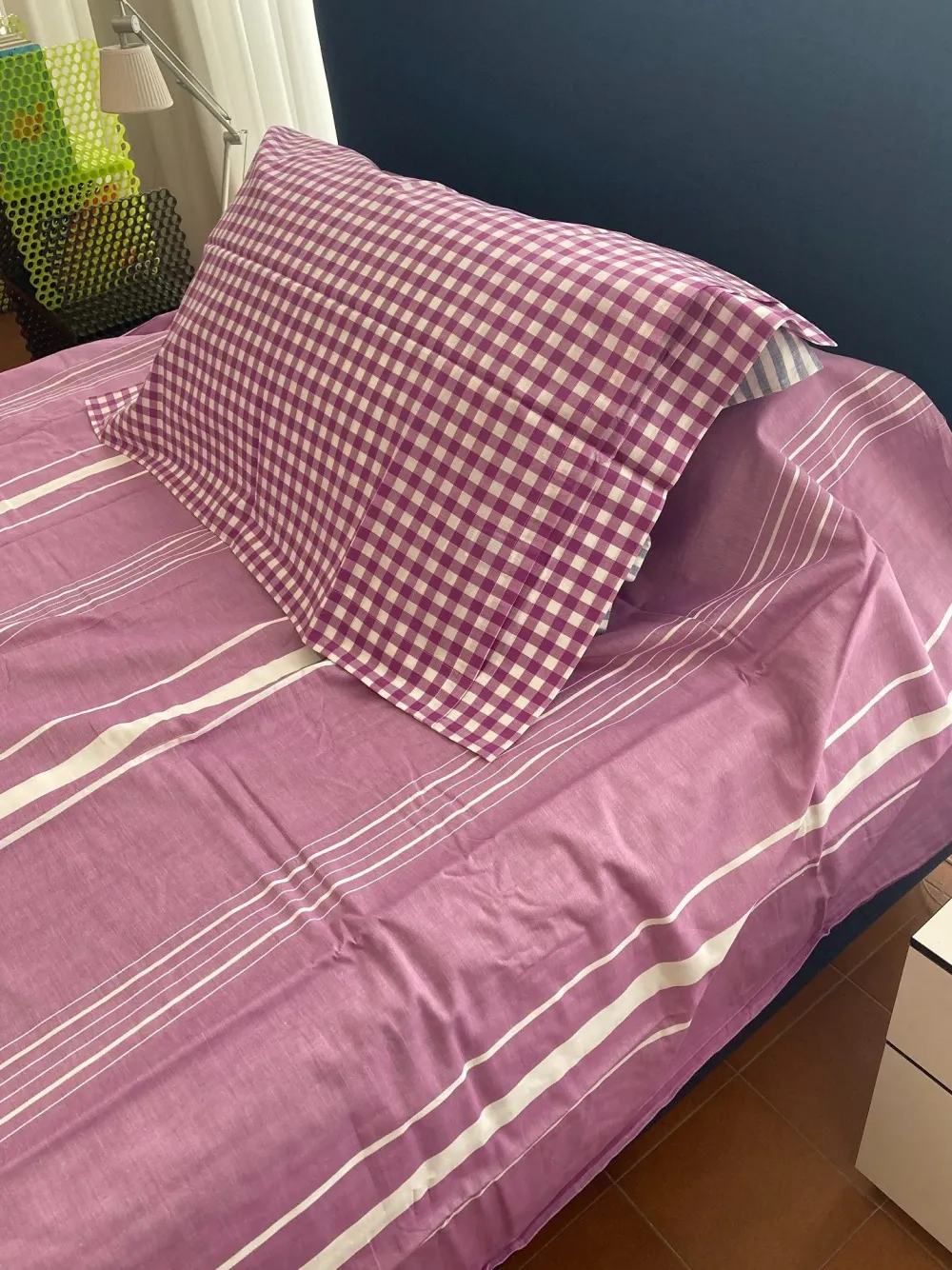 Copripiumini in Cotone modello Swing lilla 6891 a prezzo outlet scontato^Flou Outlet