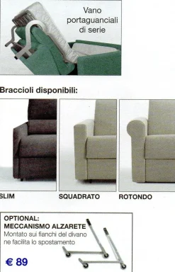 Salvetti Cris tessuto in poliuretano   a prezzo Outlet- Divani Letto|Divani