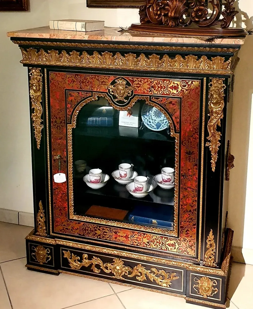 Artigianale Cristalliera d'antiquariato in stile luigi xvi a prezzo scontato- Antiquariato