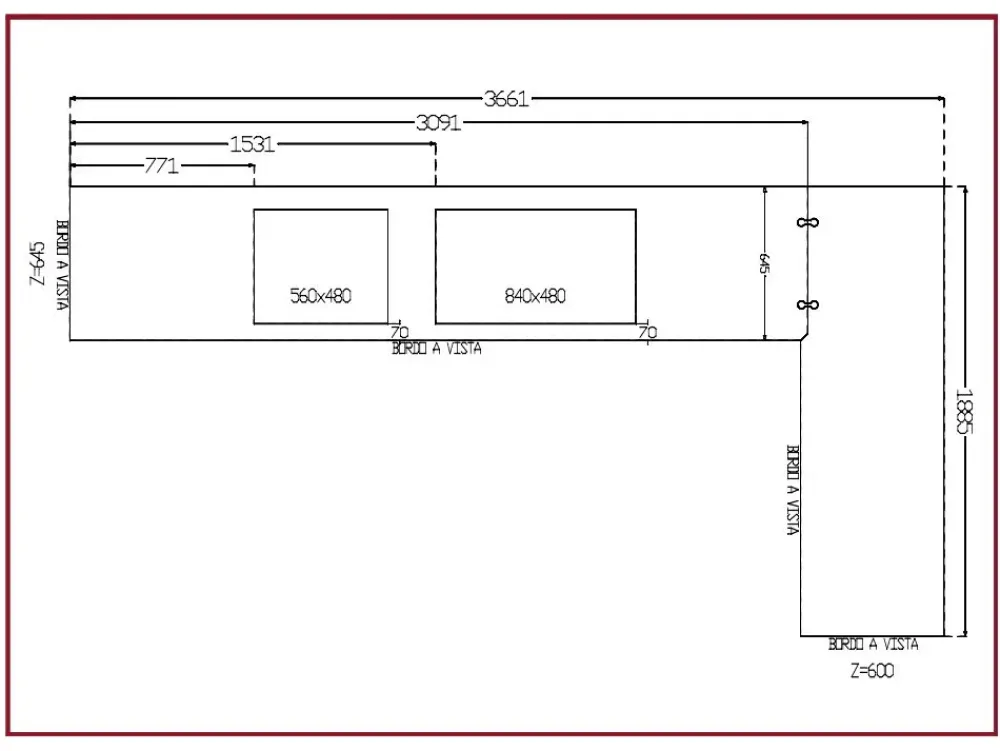 Cucina a PREZZI OUTLET in legno -51%^Arredo3 New