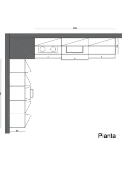 Poliform Cucina a PREZZI OUTLET in laminato opaco -45%- Cucine Lineari|Cucine Design