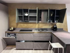 New Cucina a PREZZI OUTLET in laminato materico -51% Cucine Con Penisola|Cucine Moderne
