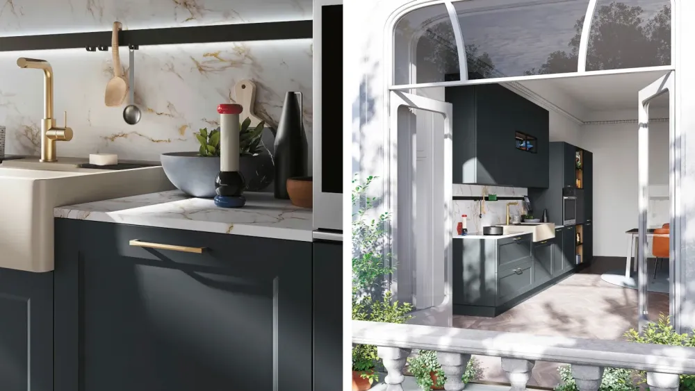 Cucina a PREZZI OUTLET in laccata opaco -30%^Ar-Due Clearance