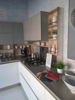 Cucina a PREZZI OUTLET in laminato opaco -43% Cucine Ad Angolo|Cucine Moderne