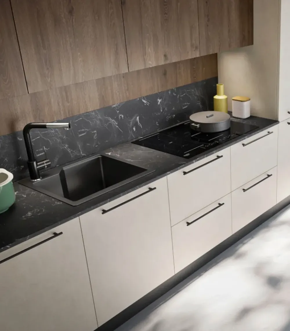 Cucina a PREZZI OUTLET in laminato materico -30%^Ar-Due Clearance