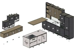 Cucina a prezzo ribassato ad isola moderna Metropolis natural^Stosa Outlet
